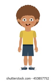 boy standing in front isolated icon design, vector illustration  graphic 