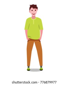 boy standing with hands in pocket