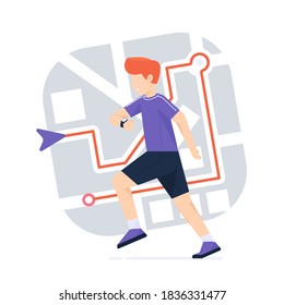 A boy start running for healthy and better life