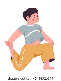 Estiramiento del niño en la pose del yoga