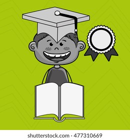boy student book cap