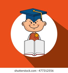 boy student book cap