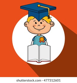 boy student book cap