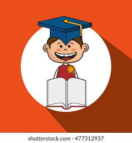 boy student book cap