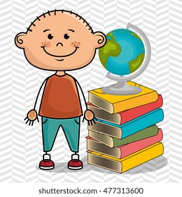 boy student books global