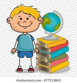 boy student books global