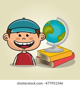 boy student books global