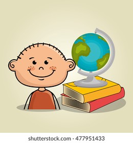 boy student books global