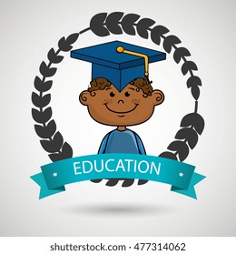 boy student graduation icon
