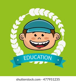 boy student graduation icon