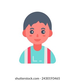Boy Student icon in vector. Logotype
