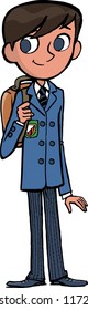 Boy student in school uniform