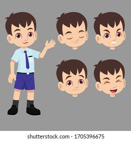 Boy student with school uniform