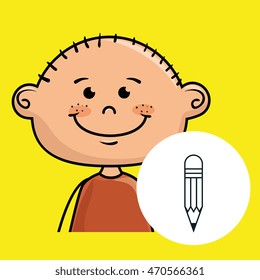 boy student school vector illustration graphic eps 10