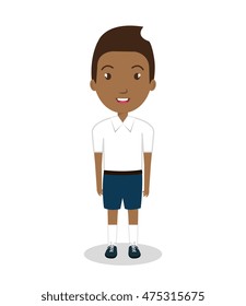 boy student uniform icon vector illustration design