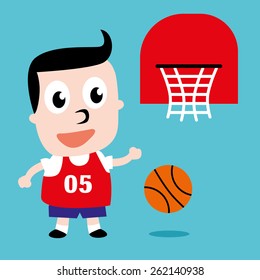 Boy Student; Vector Illustration