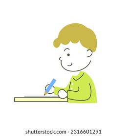 niño, estudio, perfil facial, perfil, escuela, clase, simple, simple sustancia, humano, niño, niña, ilustración, vector