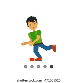 Boy Stumbling Vector Icon