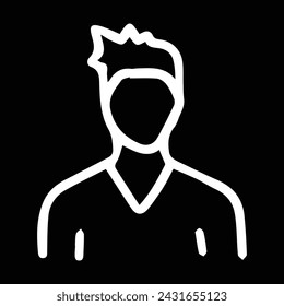 Boy with stylish hairs avatar icon design