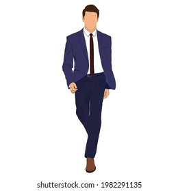 boy in suit flat art illustration