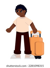 niño con maleta para el turismo