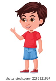 Boy in summer camp, school children boys and girls 
