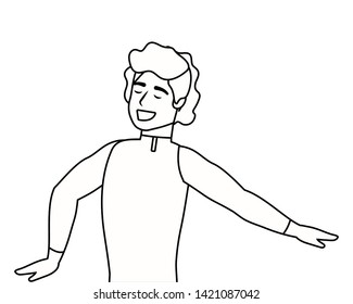 Boy with summer swimwear design