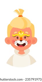 Ilustración del vector de máscara de león de superhéroe