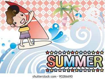 Boy Surfer on the wave