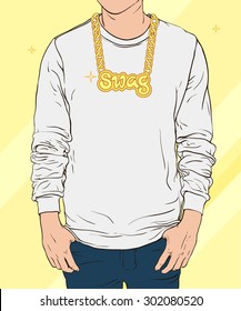 Boy swag. Vector illustration
