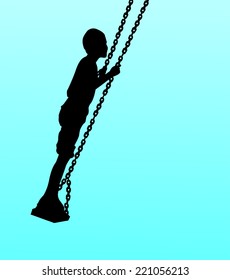 boy swinging