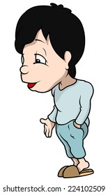 Boy Talking - Cartoon Illustration, Vector