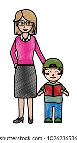 Boy teacher and book design
