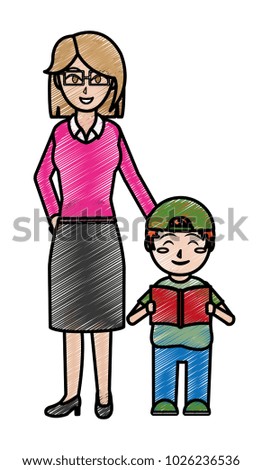 Boy teacher and book design
