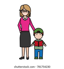 Boy and teacher design