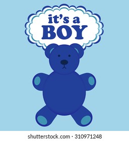 It's A Boy Teddy Bear Design