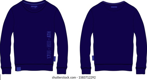 Boy teenager man long sleeve hoodie t shirt print design wear apparel clothes template textile cooton