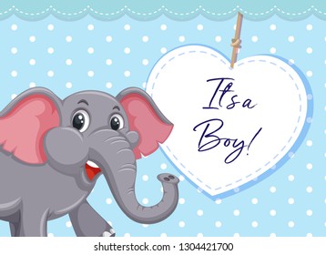 It's a boy template illustration