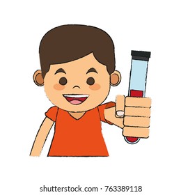 Boy with test tube