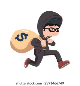 Boy Thief stealing carrying sack
