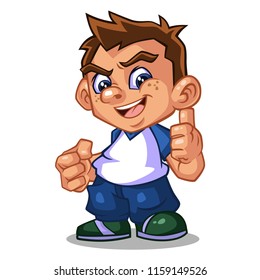 Boy Thums Up Design Vector