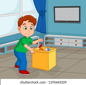 Cartoon Kid Picking Up Toys - sinhala21.blogspot.com