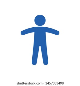 Boy toilet icon isolated on white background. WC sign symbol modern simple vector icon for website design, mobile app, ui. Vector Illustration