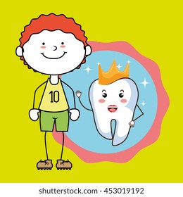 boy tooth isolated icon design, vector illustration  graphic 