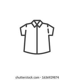 Boy t-shirt line icon. linear style sign for mobile concept and web design. Boys clothing, shirt with short sleeve outline vector icon. Symbol, logo illustration. Vector graphics