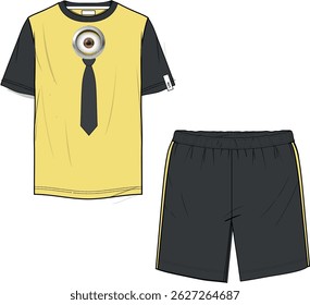 boy tshirt shorts set design. children's clothing, fashion design, pattern design, graphics and more