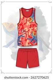 BOY tshirt shorts set design. children's clothing, fashion design, pattern design, graphics and more