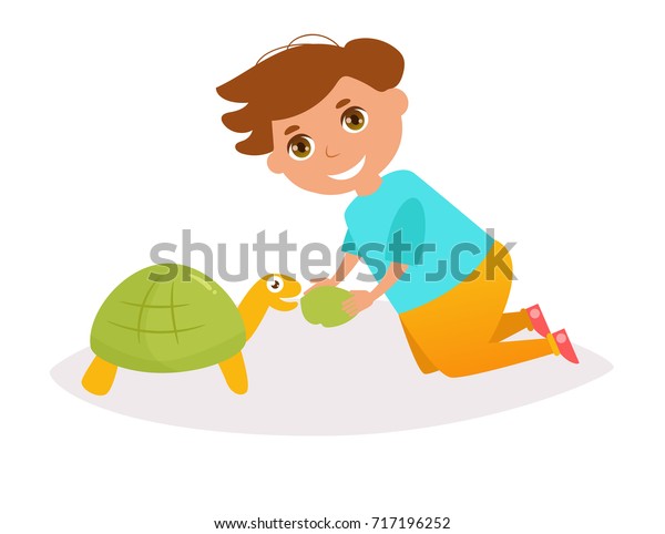 Boy Turtle Vector Cartoon Isolated Art Stock Vector (Royalty Free ...