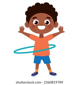 boy with ula ula isolated icon