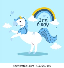 It's a boy with unicorn illustration.